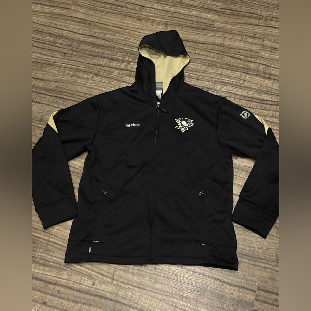 Pittsburgh Penguins NHL Full Zip Reebok Hoodie Adult Large